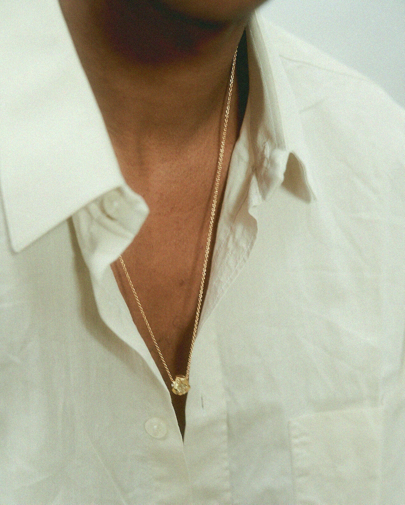 Stone Necklace Gold Plated
